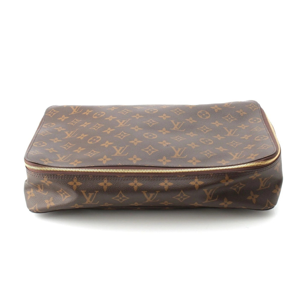 Louis Vuitton Cube de Orangement Cowhide Monogram Pouch Clutch Bag Travel Brown